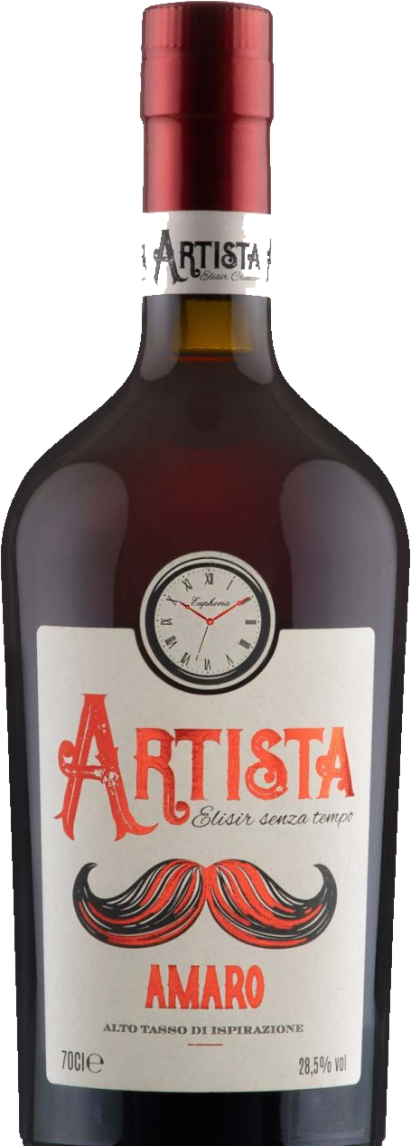 Bottiglia di Amaro Artista nella versione Artista